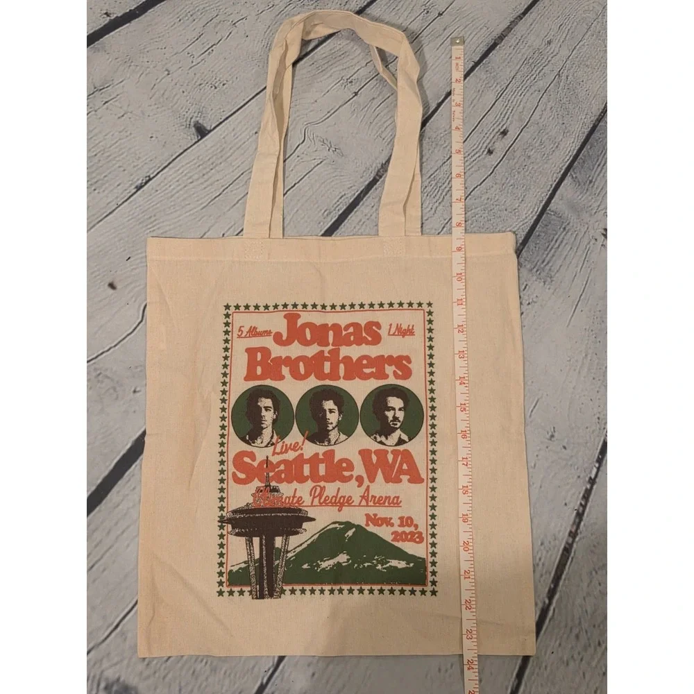 Jonas Brothers Canvas Tote Bag Seattle, WA Climate‎ Pledge Arena 2023 *New*